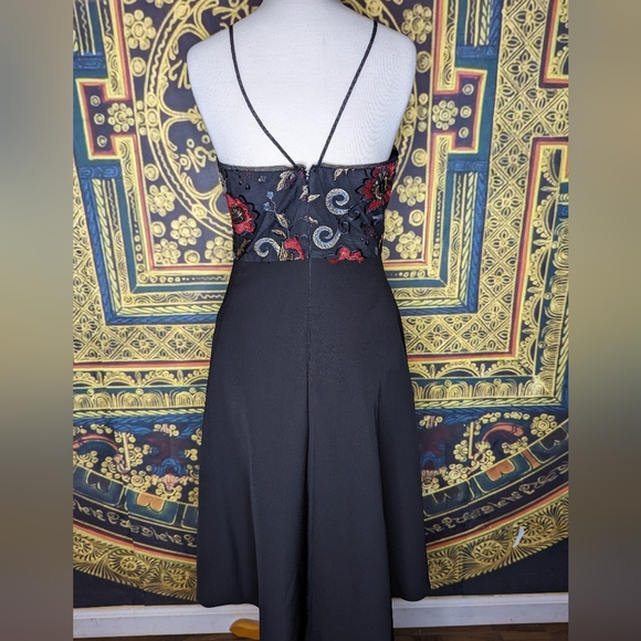 Aidan Mattox Embroidered Flowers High Low Dress - Picture 2 of 9